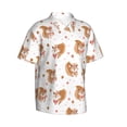 thumbnail image 2 of Daiia Squirrel Giving A Gift Hawaiian Shirt for Men Gentle Cotton Regular Short Sleeve Casual-XX-Large, 2 of 9
