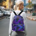 thumbnail image 7 of FORMRS Mini Backpack Purse for Women Quilted Travel Daypack Casual Shoulder Bag, Night Mushrooms Pattern, 7 of 7