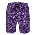 thumbnail image 3 of Balery Purple Leopard Traje de Baño Estilo Hawaiano para Hombre, Shorts de Secado Rápido con Bolsillos-Medium, 3 of 6