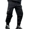 thumbnail image 1 of Salopette Décontractée pour Homme à Poches, Coupe Droite Ample, Pantalon de Course Extérieur, 1 of 6