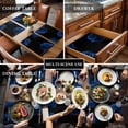thumbnail image 3 of Blue Rose Placemats for Dinning Table Set of 4, Vintage Abstract Garden Flower Floral Black Burlap Kitchen Place Mats Waterproof Cloth Table Mats, Indoor Outdoor Placemats Easy Clean Dinner Decor, 3 of 8