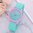 thumbnail image 2 of XYCCA Fashionable Solid Color Quartz Wristwatch Silicone Strap Simple Round Watch(Green)-082301, 2 of 2