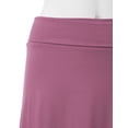 thumbnail image 3 of Doublju Women's High Waist Elastic Soft Flare Flowy Midi Skirt (Plus Size Available), 3 of 4