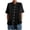 Black, variant on Womens Cotton Linen Shirts Loose Fit Retro Solid Color Short Sleeve Pin-Tuck Detail Front Button Blouse Tops Breathable Natural Fiber Woven Apparel Red M
