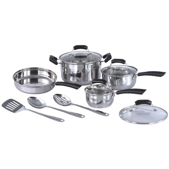 MegaMixer 11 Piece Stainless Steel Cookware Set, Induction Ready