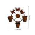 Classic Stylized Iron Wall-Mounted Hanging Flower Pot, Sturdy Anti-Rust ...