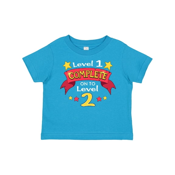Inktastic Level 1 Complete, on to Level 2 2nd Birthday Level Up Boys or Girls Toddler T-Shirt