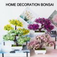 thumbnail image 2 of Plantas artificiales de plástico, bonsái, maceta de árbol pequeño, flor falsa en maceta, Decoración de mesa de habitación del hogar, adornos de arreglo de jardín, 2 of 4
