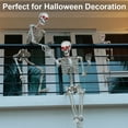thumbnail image 6 of DUNCHATY Giant 5.5FT Glowing LED Skeleton with 16in Light-Up Jack-o'-Lantern Set - Life-Size Haunted Yard Decoration, Weather-Resistant, Halloween Decorations Outdoor, 6 of 13