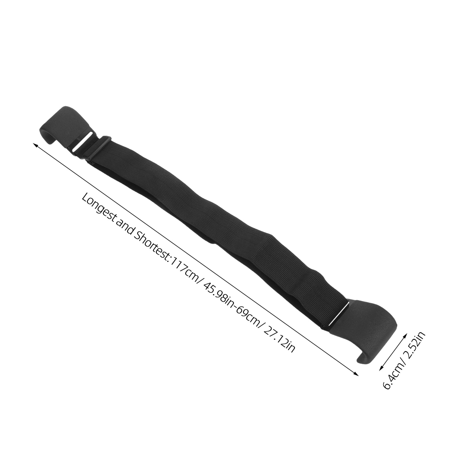 HONMEET 2-Pack Adjustable Black Trash Can Lid Lock Straps with Heavy Duty Elastic Bungee Cords for
