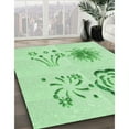 thumbnail image 3 of Ahgly Company Machine Washable Indoor Square Transitional Mint Green Area Rugs, 3' Square, 3 of 7