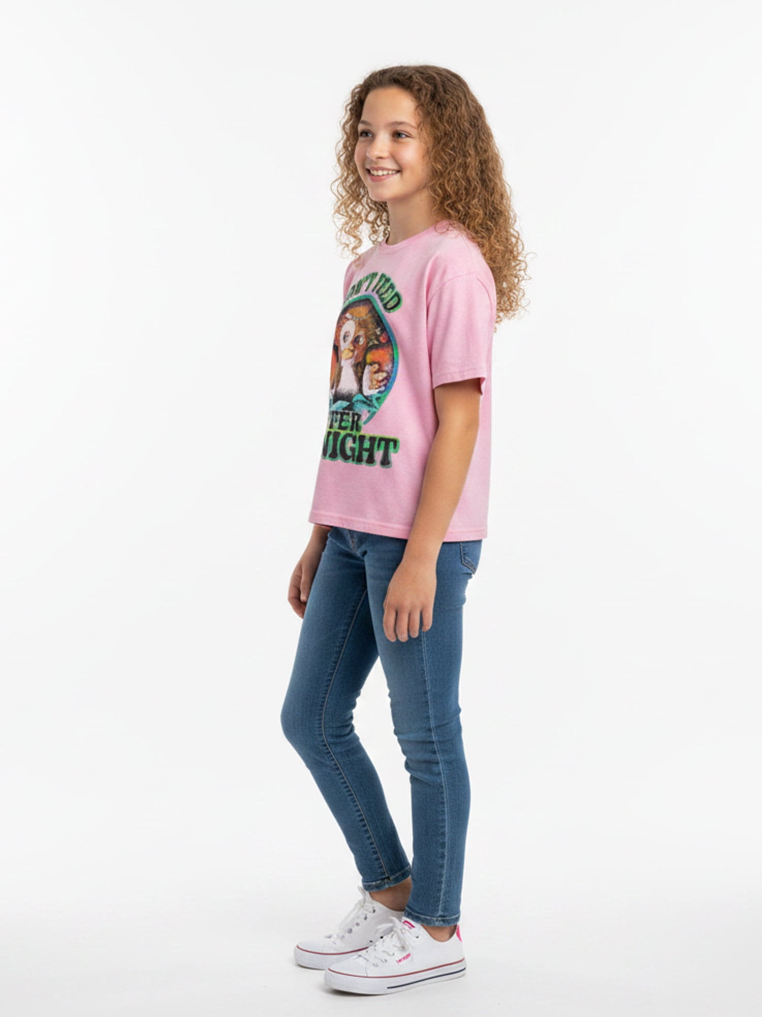 Gremlins Girl’s Boxy Halloween Crewneck Tee with Short Sleeves, Sizes 4-16
