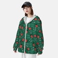 thumbnail image 3 of Saiise Good Luck Ladybug Pattern Sun Protection Hoodie for Men and Women, Lightweight Quick-Dry Windproof with Hood and Zip-3X-Large, 3 of 7