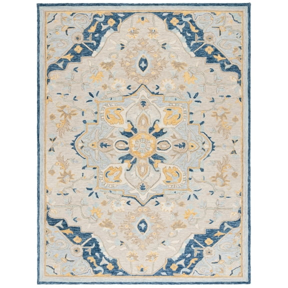 SAFAVIEH Metro Jerri Medallion Area Rug, Beige/Grey, 8' x 10'
