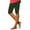 Army Green#2, variant on Women’s Capri Leggings Cotton Knee Length Leggings Stretch Summer Casual Athletic Running Workout Yoga Pants