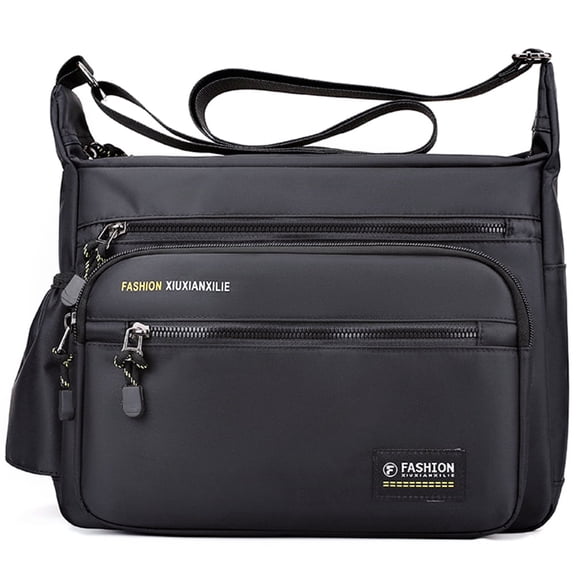 RAISTYW Crossbody Bags for Women Travel Purse, Multiple Pockets Nylon Shoulder Bag Purse Lightweight Handbags, Black