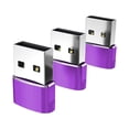 thumbnail image 1 of Adaptador portátil 3x Tipo .1 a USB 2.0 Plug and Play Rendimiento estable Púrpura, 1 of 9