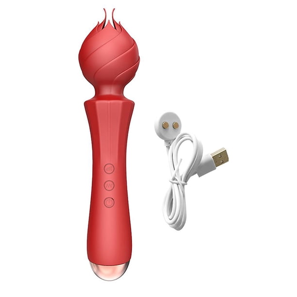 Silver 20 modos de vibración vibrador de punto G flexible para estimulación de cabeza masajeador sexo para