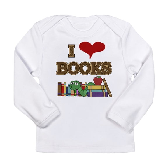 CafePress - I Love Books Long Sleeve Infant T Shirt - Long Sleeve Infant T-Shirt