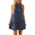 thumbnail image 2 of Jamicy Beach Dress for Women Halter Dress Summer Mini Short Dresses A Line Polka Dot Petite Sundress Flowy Vacation Party Outfits 2026, 2 of 9