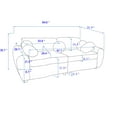 thumbnail image 3 of 84" Grey Corduroy Love Seat For Home - Modern Sectional Couch With Solid Wood Frame, Foam Filled A Cozy Environment Living Room, Comfortable Cushions & Bedroom, 3 of 6