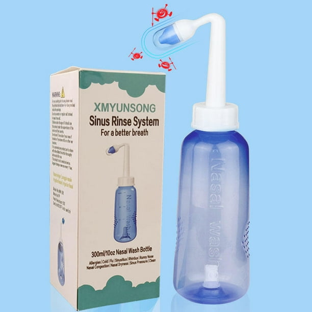 Botella De Lavado Nasal 300ml - Diseño Ergonómico Para Irrigación Suave - Elimina Mocos, Polvo Y Alérgenos