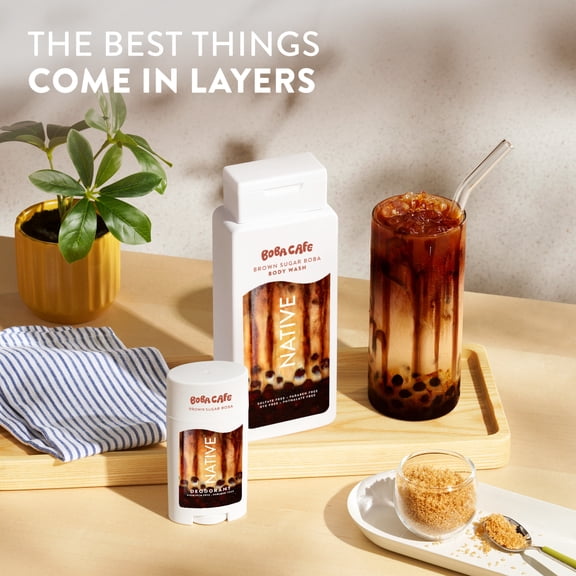 Native Moisturizing Conditioner, Limited Edition Brown Sugar Boba, Silicone Free Conditioner for Women and Men, Boba Café, 16.5 fl oz