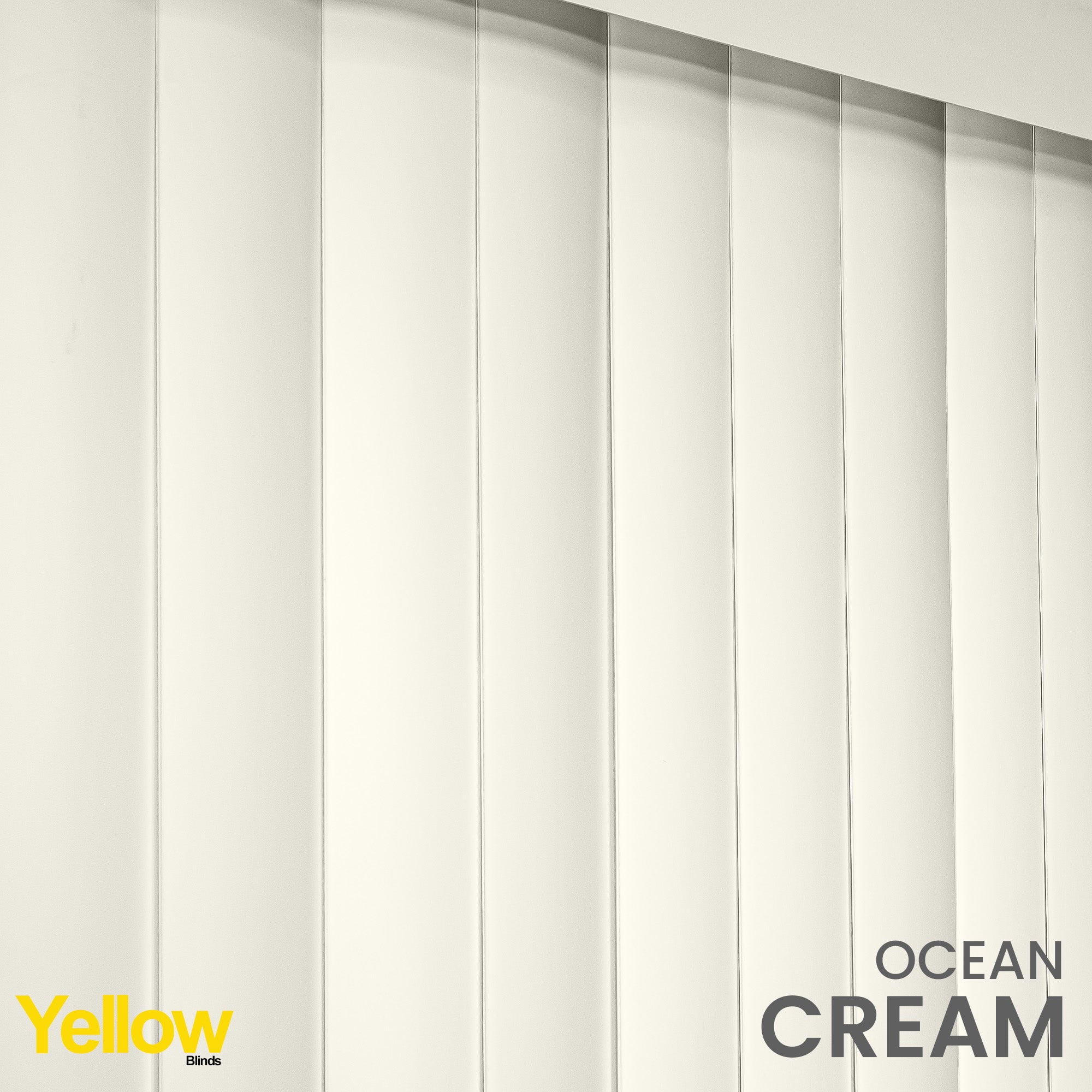 YELLOW BLINDS Cream Cordless PVC Vertical Blinds for Large Windows & Sliding Glass Doors, 78” W x 84” H, Light Filtering or Room Darkening, Easy Install, Modern Valance, Moisture-Resistant Shades