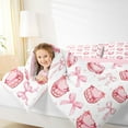 thumbnail image 4 of jejeloiu Sweet Bowtie Cake Full Size Comforter Sets,Pink Bowknot Bow Bedding Sets For Girl Teens Reversible 3-Piece, 4 of 8