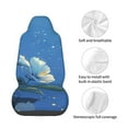 thumbnail image 4 of Wukai Hibiscus Flowers Calm Water Full Set Car Seat Covers with Soft Padding Universal Auto Front Seats Protector and Cushion Mat, 4 of 5