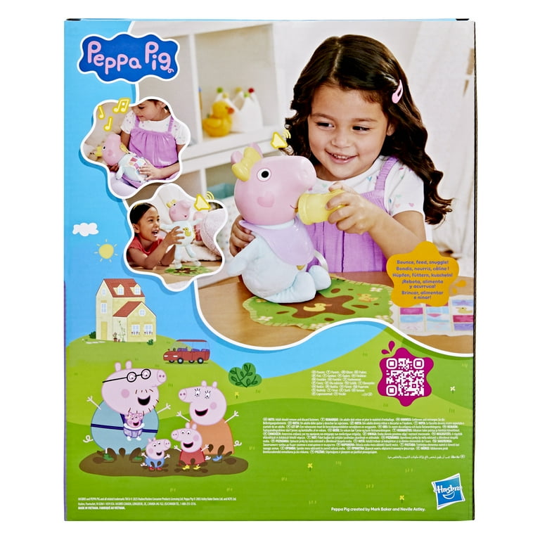 Peppa Pig Toys Oinks + Snuggles Evie Interactive Baby Doll with