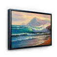 thumbnail image 3 of Designart 'Sunrise Glow On The Sea Waves III' Nautical & Coastal Framed Canvas Wall Art Print, 3 of 5