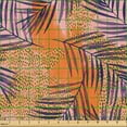 thumbnail image 2 of Ambesonne Nature Abstract Fabric by the Yard Upholstery, Animal Print Theme, 1 Yard, Orange Violet Mustard, 2 of 5