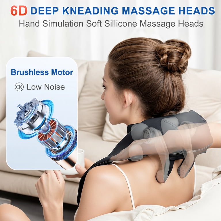 Cordless Shiatsu Neck and Shoulder Massager with Heat photo 3