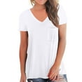 thumbnail image 2 of Mittory Womens T Shirts Short Sleeve V Neck Casual Summer Tops Tshirts with Pocket, 2 of 5