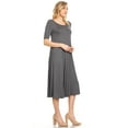 thumbnail image 3 of Women's A-Line Short Sleeve Jersey Knit Relaxed Fit Dress, 3 of 5