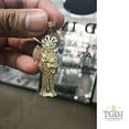 thumbnail image 4 of 14k Yellow Gold Religious Santa Muerte Pendant - Height 45 MM Width 20 MM Avg. Weight 4.2 grams, 4 of 9
