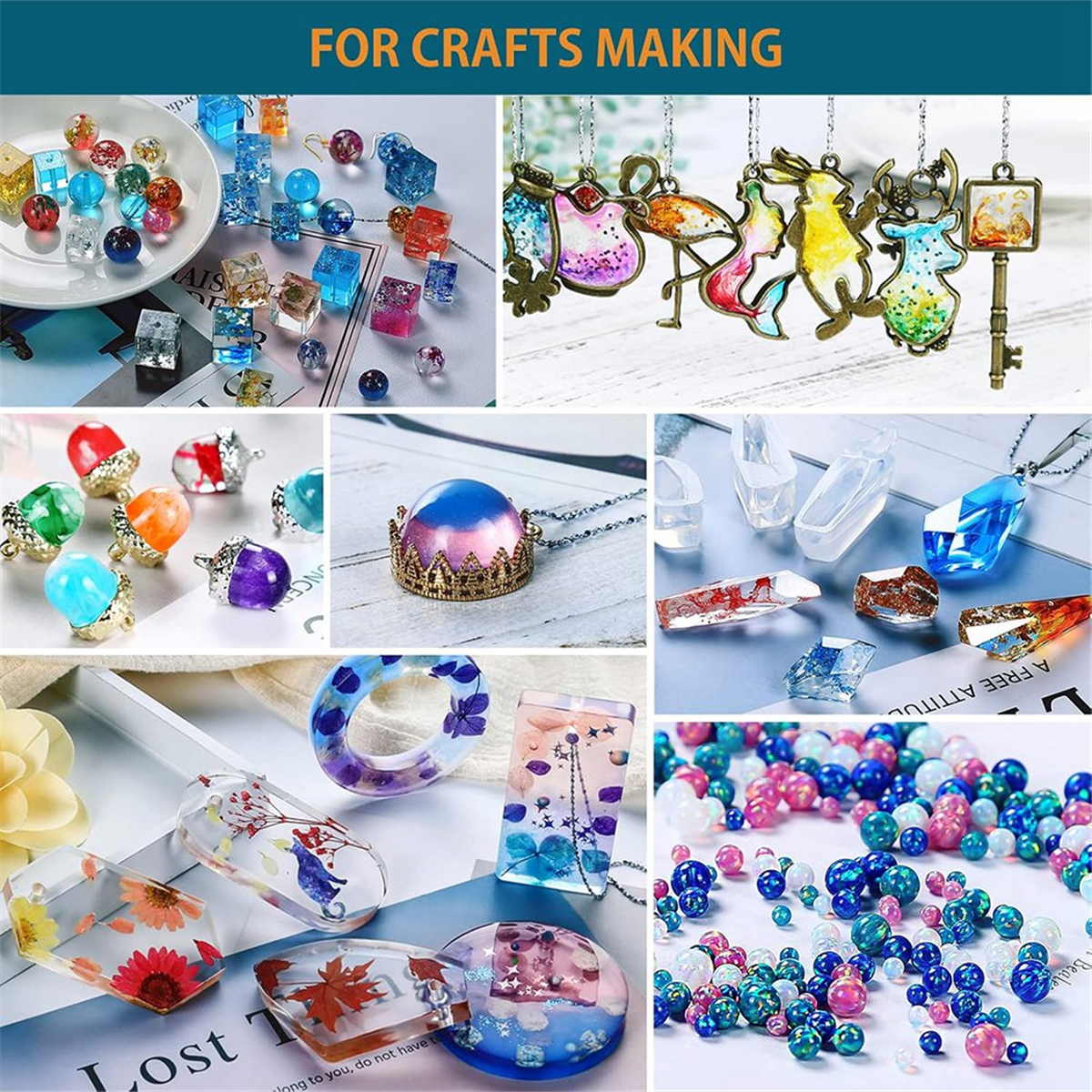 UV Resin 200g Crystal Clear UV Resin, Upgraded UV Resin Hard Type, Resin UV Fast Cured for Jewelry Making, DIY Craft