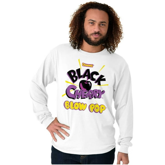 Black Cherry Blow Pop Candy Gum Logo Long Sleeve TShirt Men Women Brisco Brands M