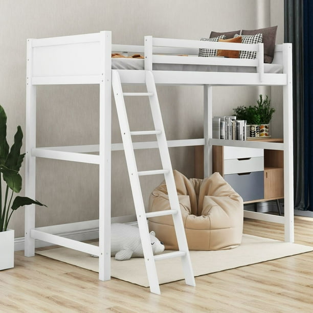 Triple Tree Wood Loft Bed Space Saving, How Much Space Do You Need For A Loft Bed