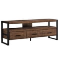 thumbnail image 1 of Monarch Specialties Tv Stand, 60 Inch, Console, Media Entertainment Center, Storage Drawers, Living Room, Bedroom, Metal, Laminate, Brown, Black, Contemporary, Modern, 1 of 5
