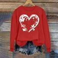 thumbnail image 5 of Elvqul Graphic Sweatshirts for Women Crew Neck Causal Plus Size Red Long Sleeve Womens Tops, 5 of 5