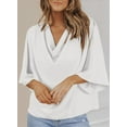 thumbnail image 6 of Womens Blouses and Tops Short Sleeve Chiffon Shirts and Tops, 6 of 8