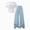 P08-Light Blue, variant on Girls Spring Summer Clothes 2 Piece Outfit Set Girl School Pants and Girl School Shirts Suit Tween Girl Clothing Set,7-8 Years,P08-Light Blue