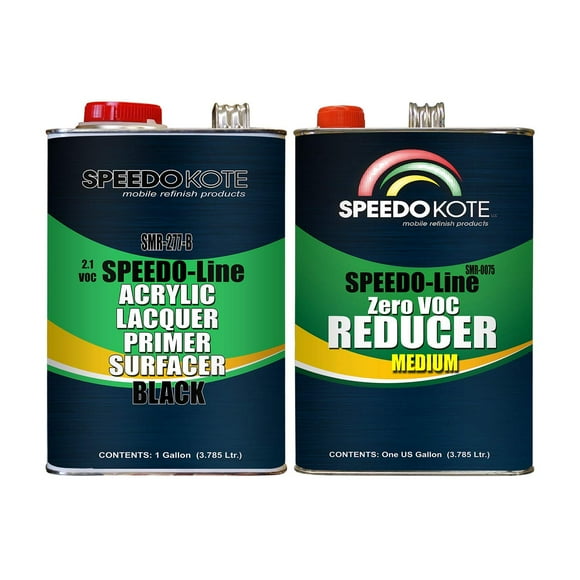 Speedokote 2.1 voc Acrylique Laque Apprêt Noir kit 2 gal. Réducteur de Température Moyenne SMR-277-B/0075