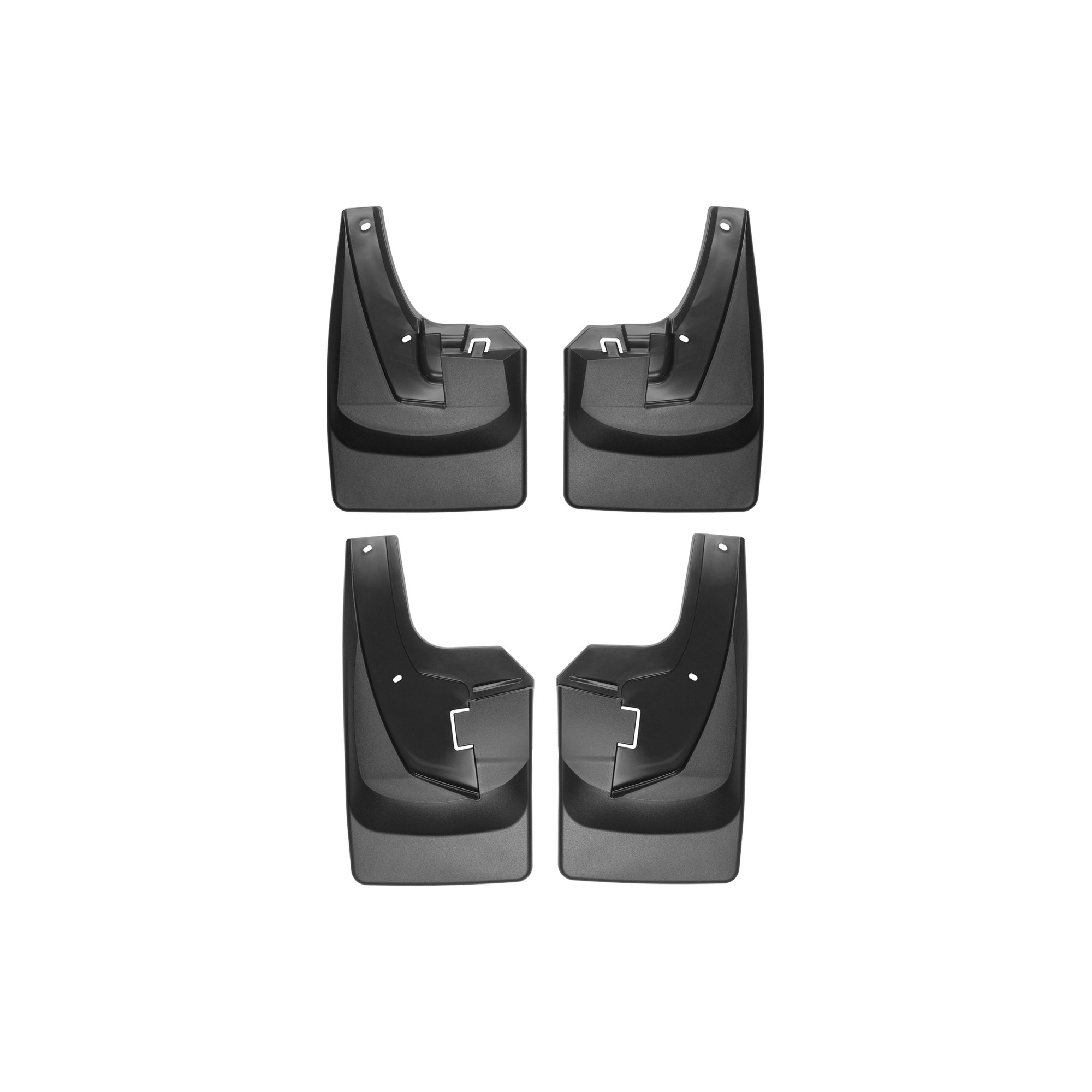 WeatherTech Custom No Drill Splash Guard MudFlaps compatible with Ram 2500/3500, Ram Truck 2500/3500, Front & Rear Set - Black