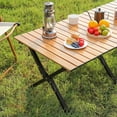thumbnail image 2 of axGear Foldable Camping Table Portable Picnic Aluminum Large Hard Surface Carry Bag, 2 of 6