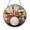 Acrylic 3.5 Inch, variant on Percussion Drum Set Stained Glass Style Suncatcher, Musical Window Hanging Decor, Creative Gift for Drummers
