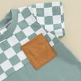thumbnail image 5 of Bagilaanoe Baby Boy Summer Outfit Shorts Sets Short Sleeve T-Shirts Shorts Toddler Kids Checkerboard Print Clothes 0-4T, 5 of 8