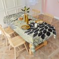 thumbnail image 4 of Gray Floral and Petal Pattern Rectangle Tablecloth 60"x102",Waterproof Polyester Rectangle Table Cloth, Wipeable Spillproof Polyester Tablecloth for Dining, Camping, Indoor and Outdoor, 4 of 6